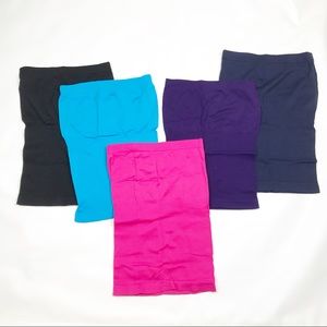 D&K stretchy strapless nylon mid tops - NWOT